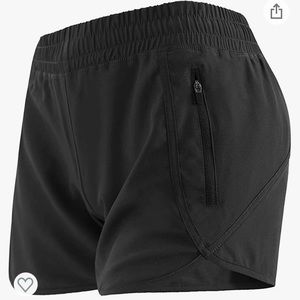 black athletic shorts